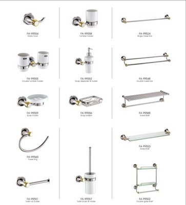 全銅鍍金衛(wèi)浴掛件 奢華品質(zhì)與工程批發(fā)的完美結(jié)合